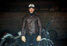 S.E.B. Motorcycle Jacket Кожаная куртка Edwin S.E.B. Motorcycle Jacket - Stone Forest
