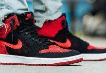 Air Jordan 1 Retro High Flyknit. Культовый силуэт в облегченной “обертке” Кроссовки Air Jordan 1 Retro High Flyknit - Stone Forest