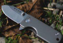 Карманный нож WESN Micro The WESN Titanium Micro Blade EDC Pocket Knife Keychain - Stone Forest