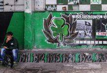 Атмосфера в предместье домашнего стадиона ФК “Панатинаикос” Граффити фанатов Панатинаикоса - Stone Forest