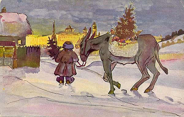 Дореволюционные рождественские открытки в России - Stone Forest
