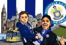 Сине-черные парни из города Рочдейл. Настоящий Support Your Local Team в низах английского футбола ФК Рочдейл - Stone Forest