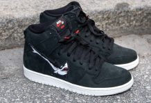 Nike SB x OSKi Dunk High — кроссовки с акулами вместо «свушей» Nike SB x OSKi Dunk High