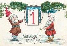 Новогодние ретро открытки с гномами конца XIX – начала XX веков Новогодние ретро открытки - Каменный лес Stone Forest