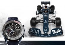 CASIO: Коллаборация EDIFICE и Scuderia AlphaTauri CASIO EDIFICE ECB-10AT Scuderia AlphaTauri - Каменный лес Stone Forest