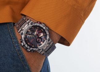 Новые G-SHOCK серии MT-G со змеиным принтом Casio G-SHOCK MT-G-B1000WLP-1 - Каменный лес Stone Forest