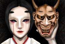 Воплощение японской культуры через богов Эбису и Хання Маска Хання