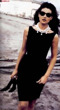 Monica Bellucci black dress