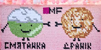 Мировой рекорд: в Москве создана самая большая картина из носков Самая большая картина из носков