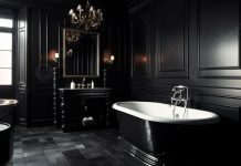 Готика в ванной: идеи дизайна с темной сантехникой Готика в ванной
