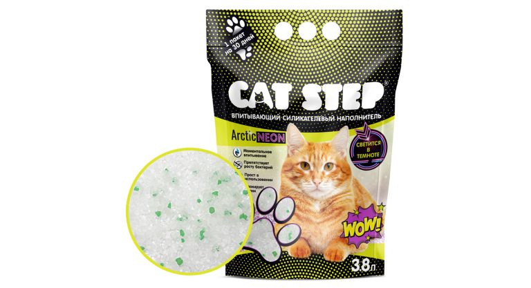 Бренд CAT STEP выпустил светящийся наполнитель для кошачьего туалета