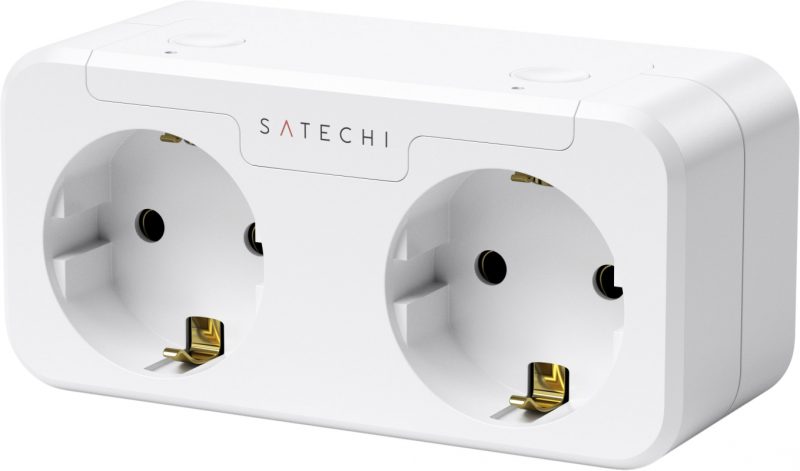 Умная розетка Satechi Homekit Dual Smart Outlet, белый