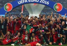 Первый трофей сборной Португалии на Чемпионате Европы Чемпионы Европы по футболу 2016