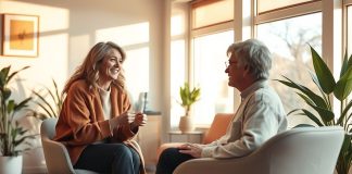 Как выбрать курс психологии и телесно-ориентированную терапию для практики и личностного роста Психолог общается с клиентом на приеме