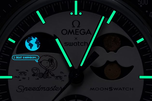 Часы Omega Mission to Earthphase Moonshine Gold MoonSwatch