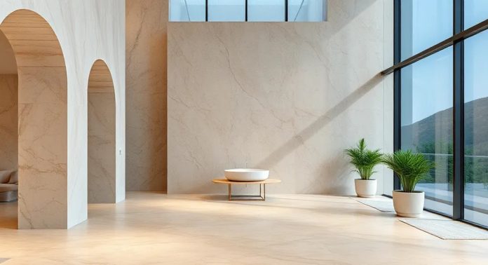 Травертин в интерьере