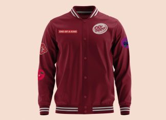 Бомбер Dr Pepper с нашивками Бомбер Dr Pepper с нашивками