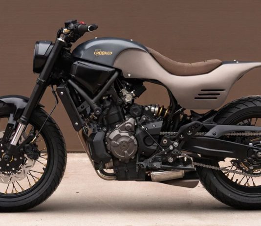 Crooked Yamaha XSR700 — дизайнерский стрит-трекер, сведённый к чистой форме Мото Yamaha XSR700