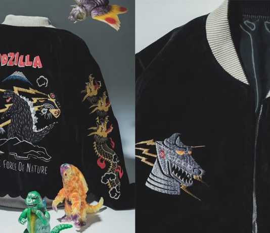 BEAMS JAPAN отмечает 50-летие эксклюзивной сукаян-курткой «Godzilla» от Tailor Toyo Куртка Tailor Toyo x BEAMS JAPAN Godzilla