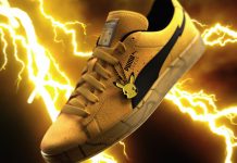 PUMA и Pokémon: 30 лет Пикачу на силуэте Suede Кроссовки PUMA x Pokemon Suede Pikachu