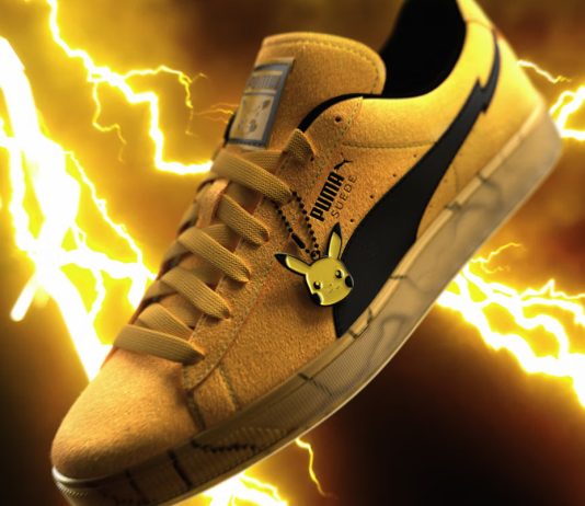 PUMA и Pokémon: 30 лет Пикачу на силуэте Suede Кроссовки PUMA x Pokemon Suede Pikachu