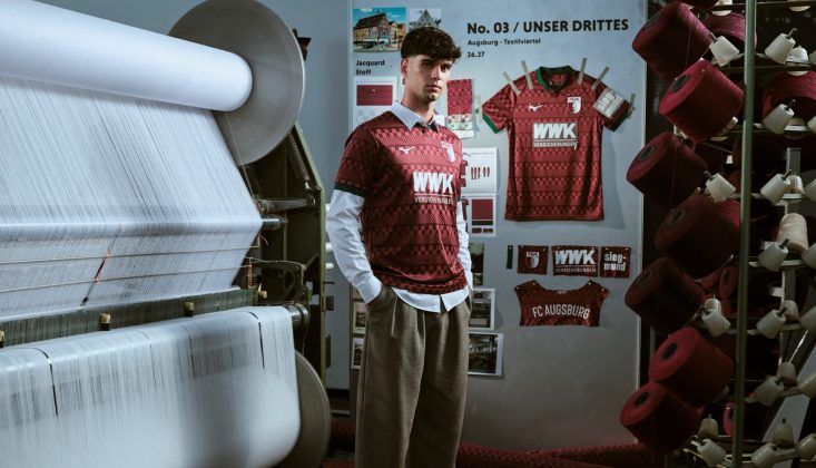 Резервная форма Аугсбурга от Mizuno на сезон 2026 2027